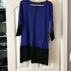 Blue/black tunic-style dress. Size medium