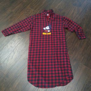 Disney Store Mickey plaid nightgown