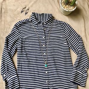 J Crew 100% Silk Boyfriend Button Up