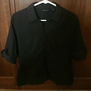 Short sleeve black blouse