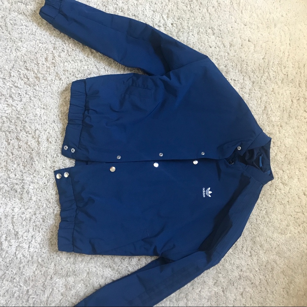 Adidas blue bomber jacket