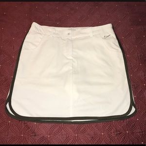 Women's Nike Golf Skort White/Gray Dri-Fit Size 8