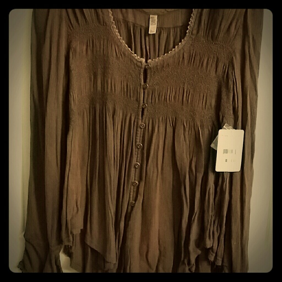 Free people plum aubergine top - Picture 2 of 7