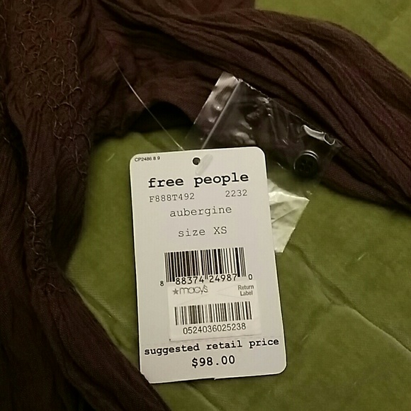 Free people plum aubergine top - Picture 6 of 7