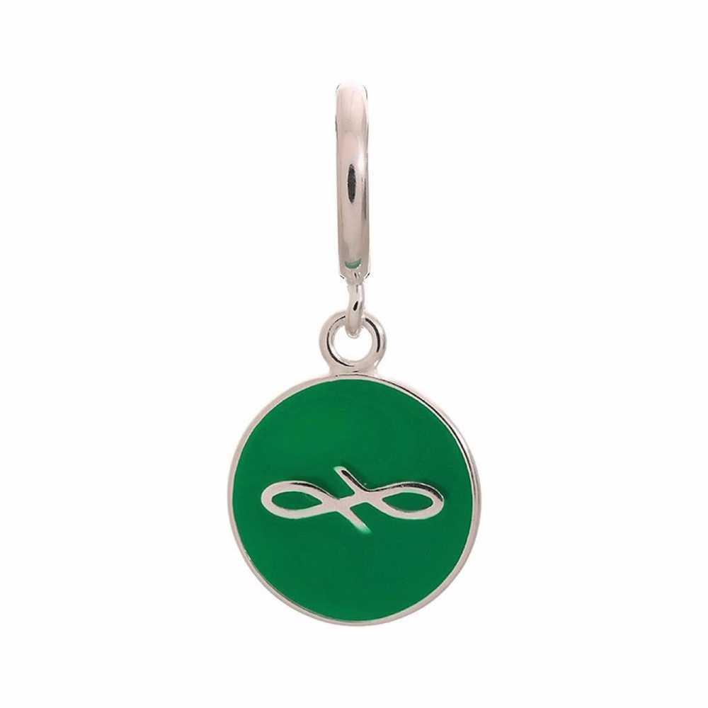 Endless Green Enamel Coin Charm 43307-10