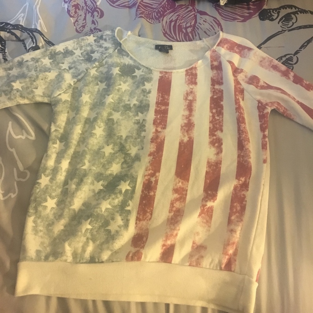 3/4 length pullover sweatshirt