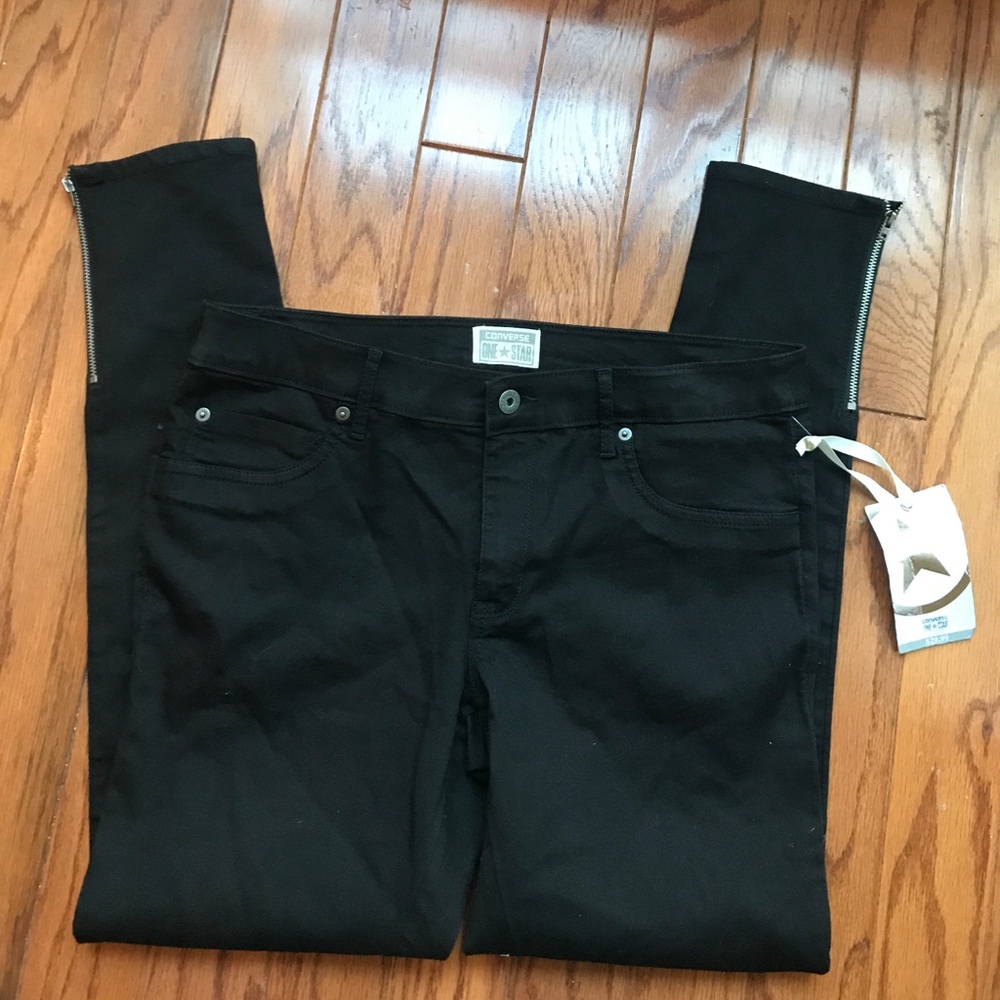 Converse One Star Skinny Ankle Zip Jeans