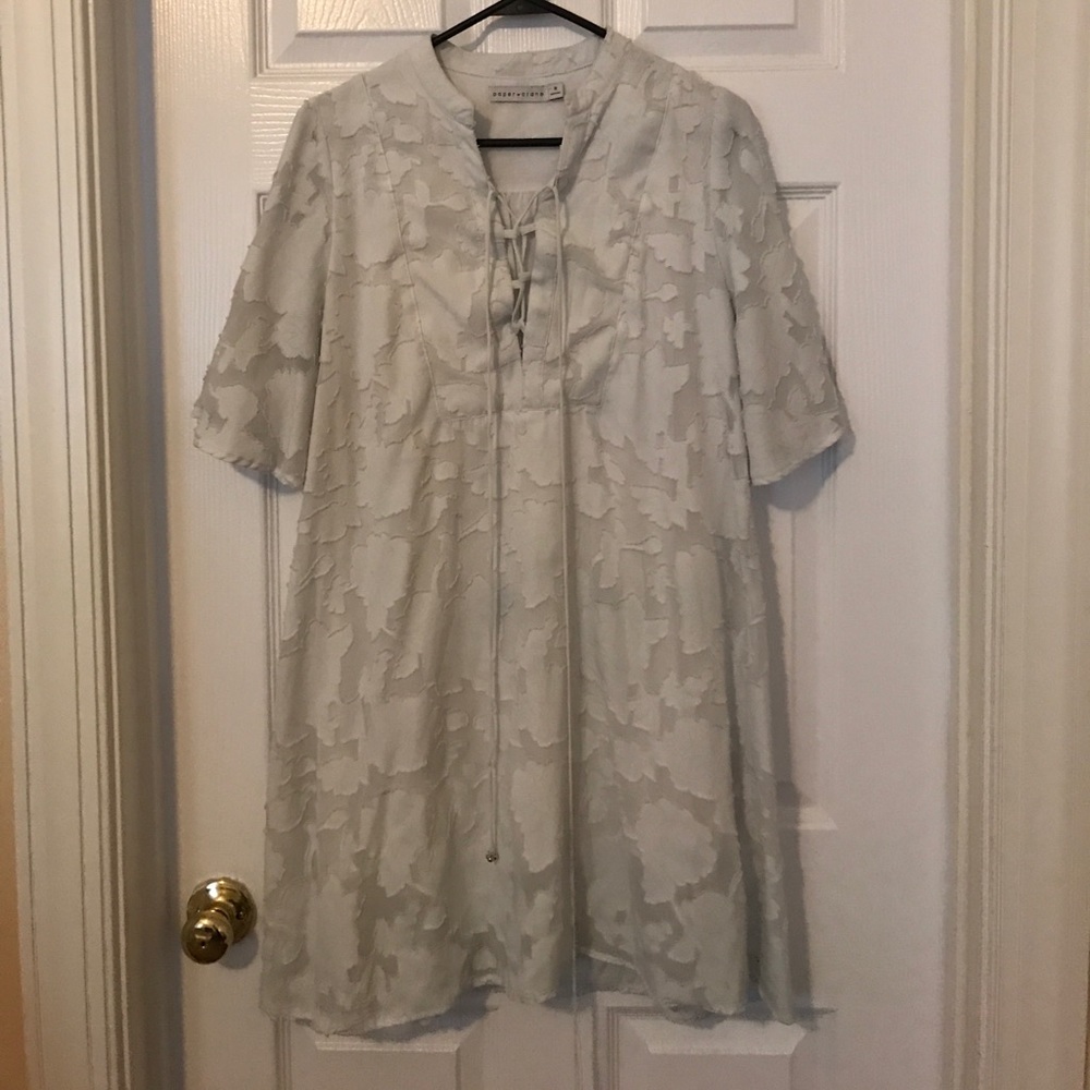 White low cut dress