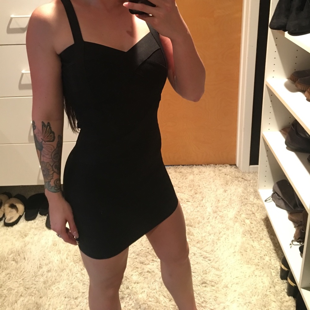 Sexy little black bandage party dress.
