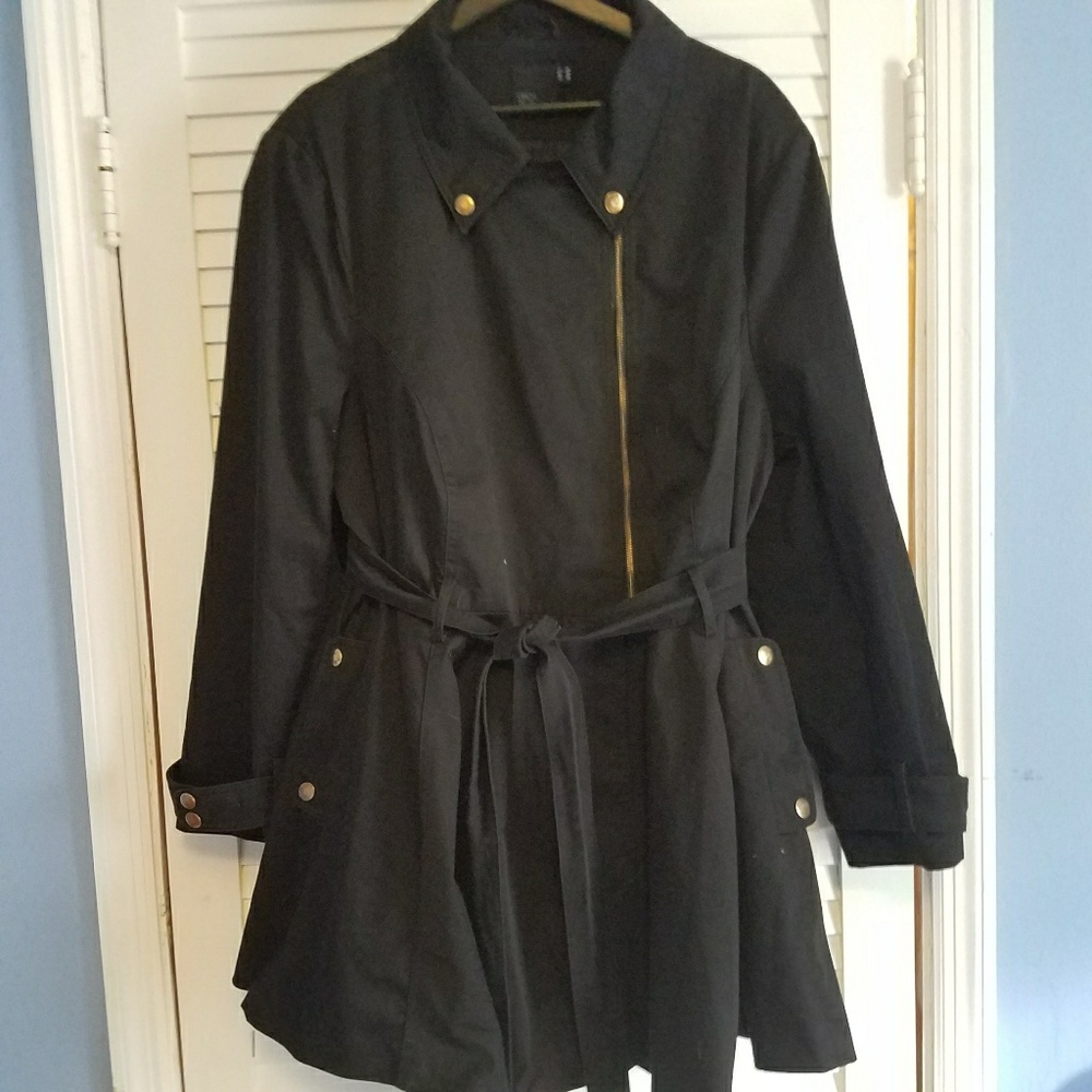 Asos Curve Peplum Trench