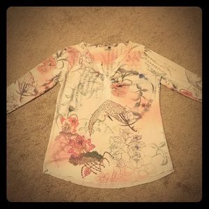 One World Asian inspired blouse from boutique