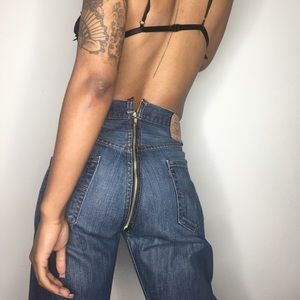 reworked denim jeans