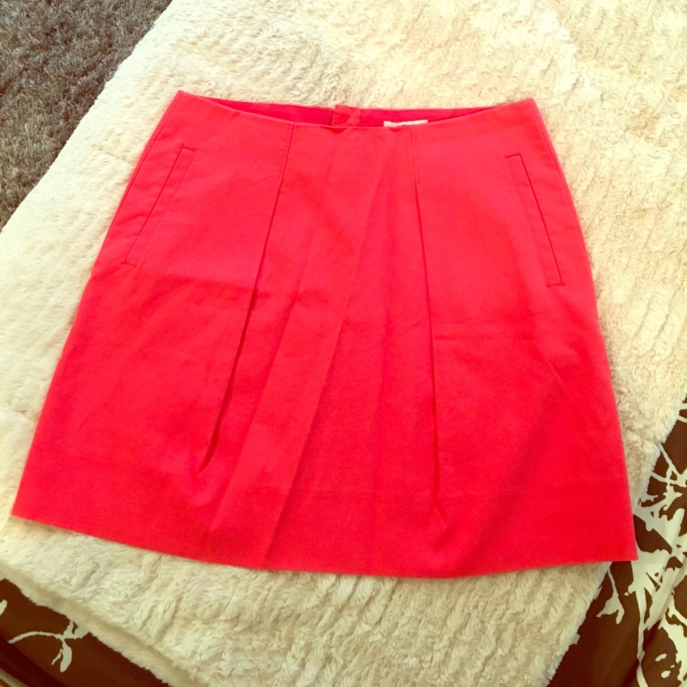 J Crew Coral a-lined skirt- sz 6