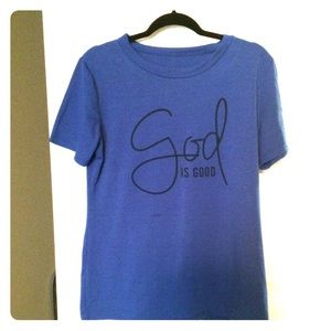 Black/Blue "God is Good" T-Shirt
