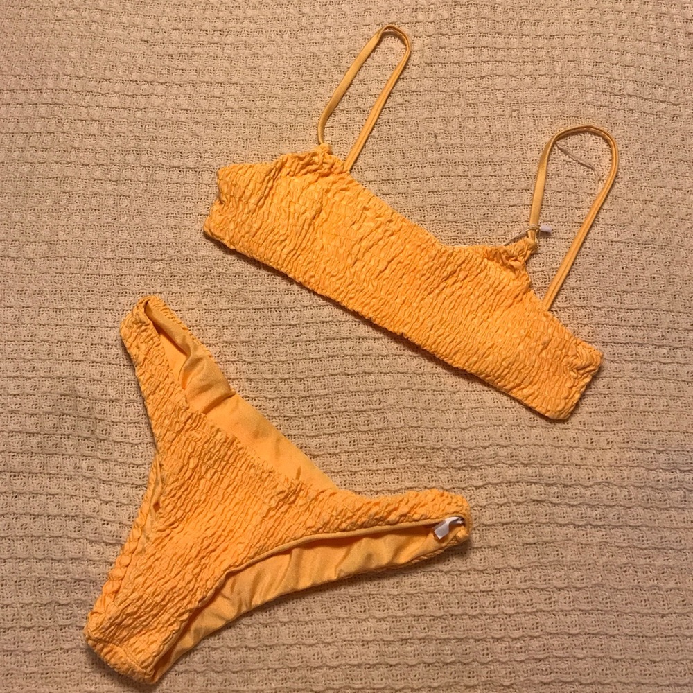 Yellow swimsuit
