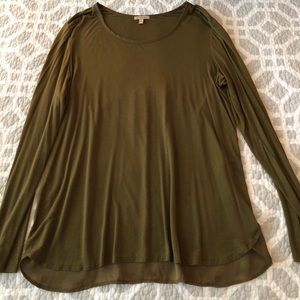 Anthropologie olive long sleeve