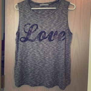 Gray "Love" Tank