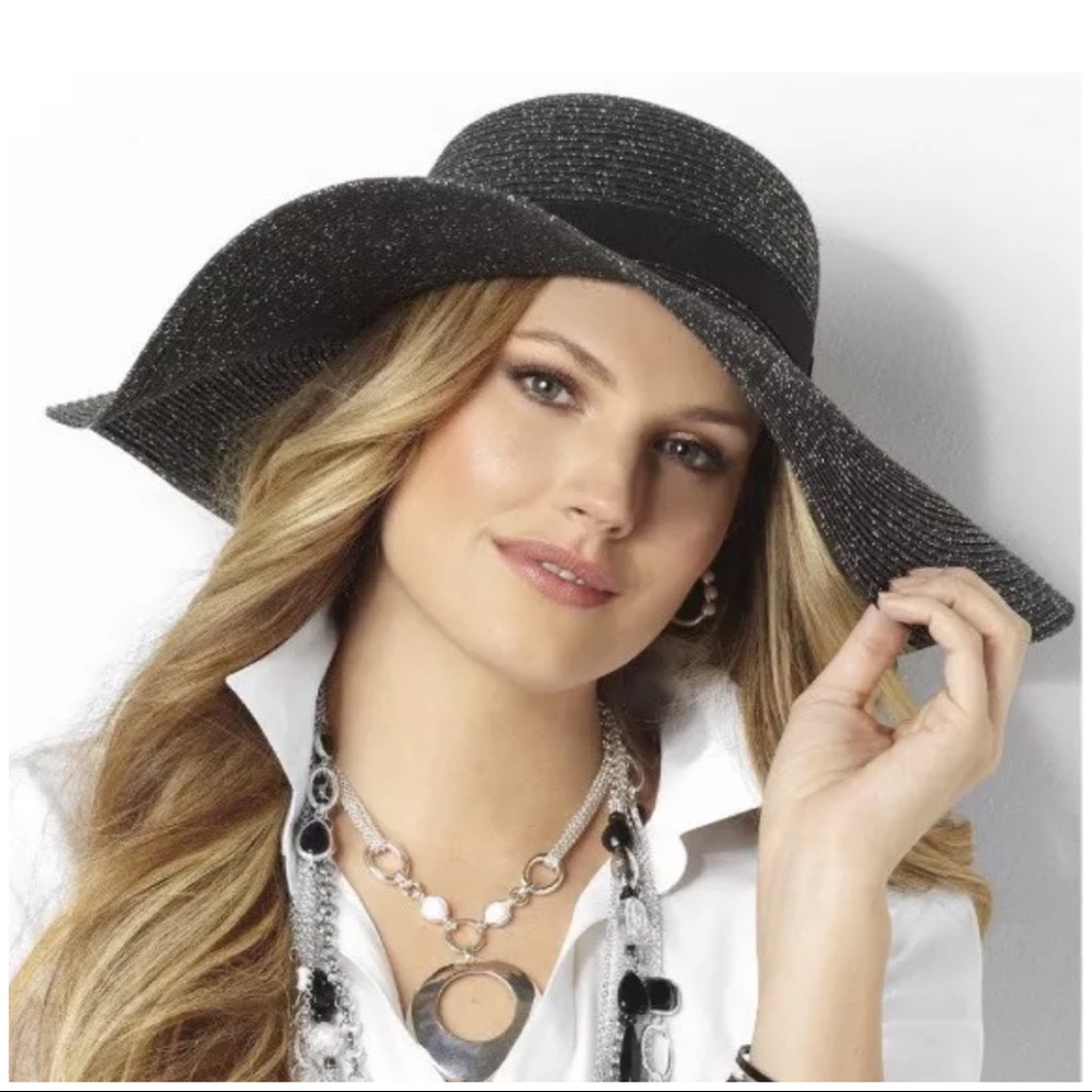 NEW Catherines Black Metallic Hat