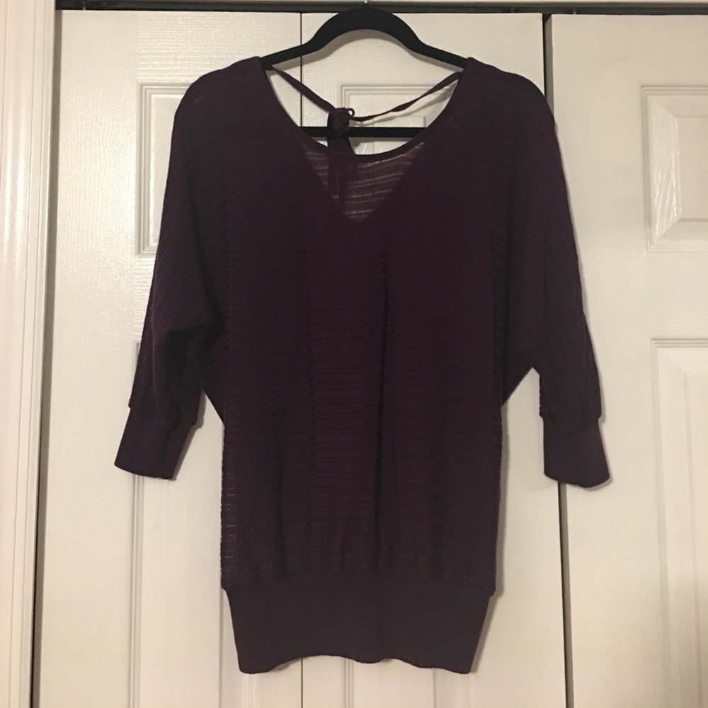 Plum Sheer Sweater