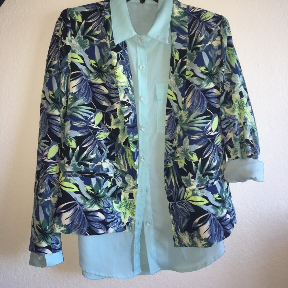 Floral career jacket