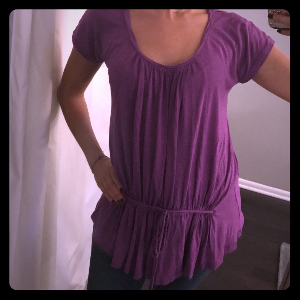 Madewell Tie Front Tee.