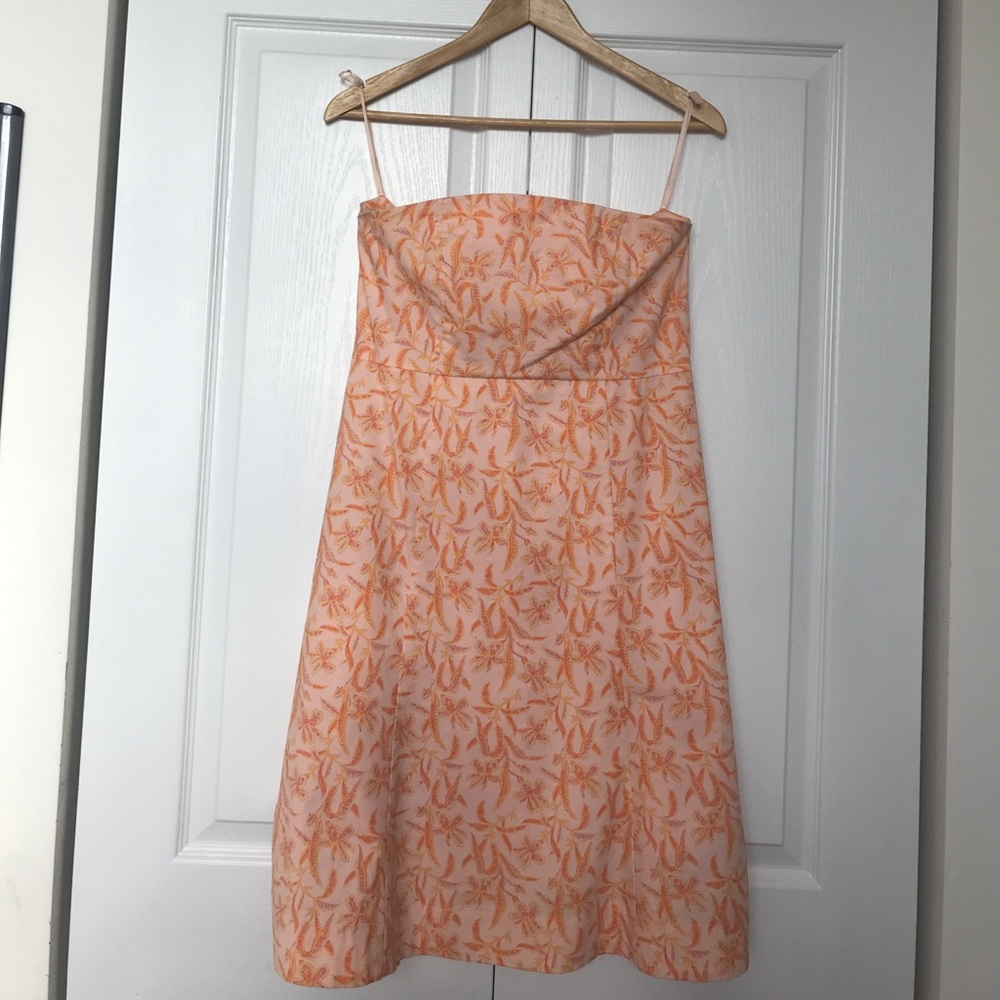 Orange Strapless Dress