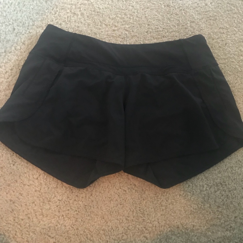 Lululemon run times 4 inch shorts. Black size 8.