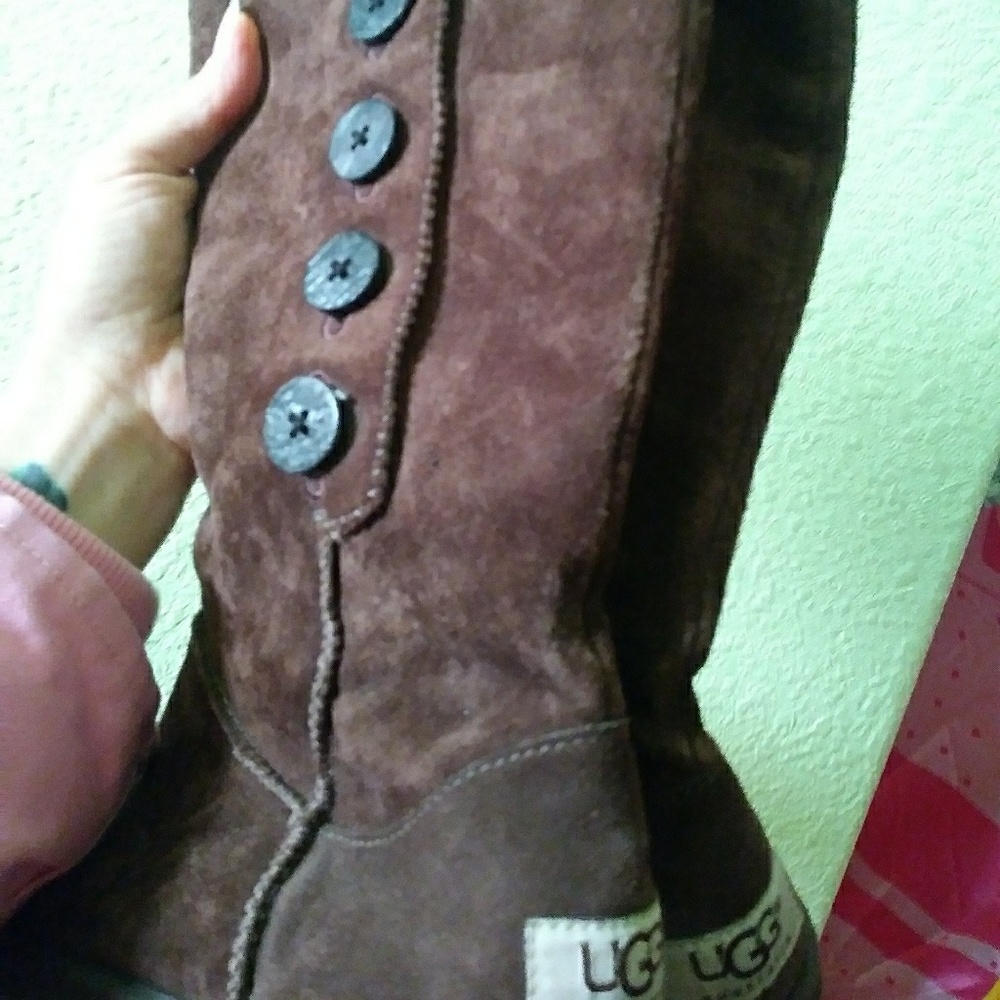 Brown button authentic UGGS