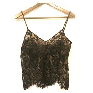 BCBG Black Lace Top