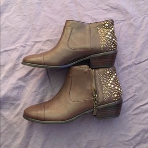 Brown Studded Booties