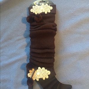 Brown leg warmers