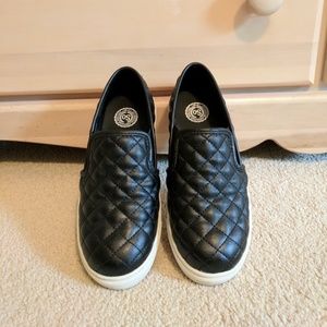 Quilted slip on sneakers