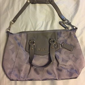 Gray Coach Handbag