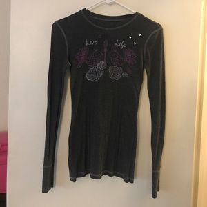 Roxy long sleeve shirt with detailed stitching