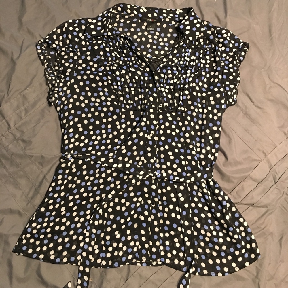 Style & Co cap sleeve blouse WITH cami