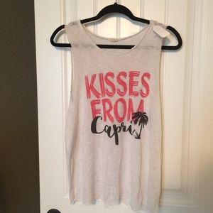 "Kisses from Capri" Fashion Tank