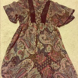 As You Wish sheer flowy dress with lace