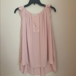 Light Pink LOFT Sleeveless Blouse