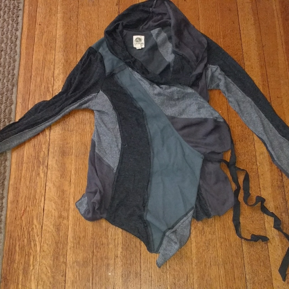 Anthropologie Tiny Patchwork Sweater Jacket - image 1