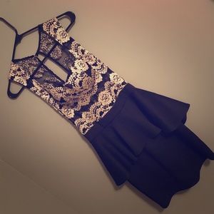 Black and lace dress