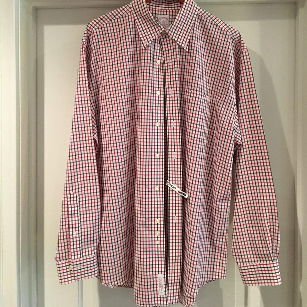 Brooks Brothers red/black button down