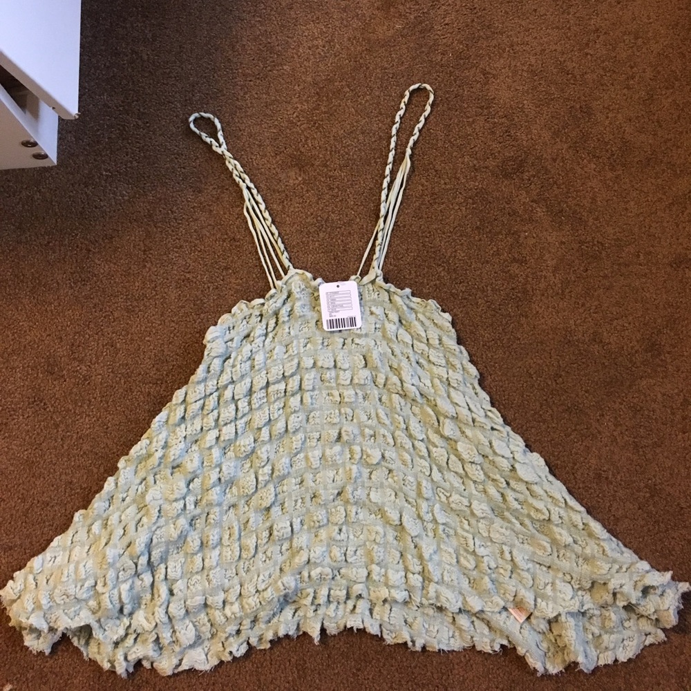 Free people top brand new w tags XS sea foam green