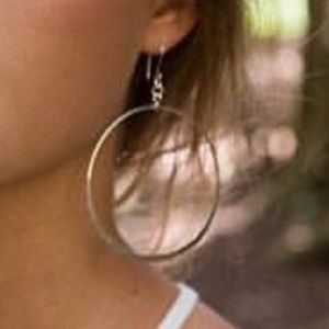 NWOT ss large hoop earrings. Made on Maui.