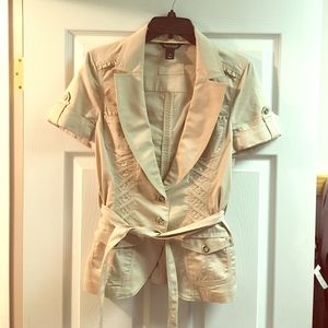 Light beige/khaki accent jacket White Black Store