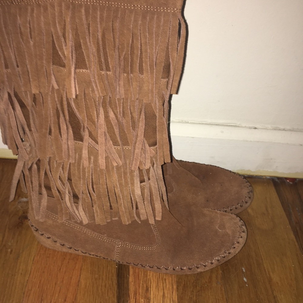 Lauren Conrad Fringe Booties Size 8