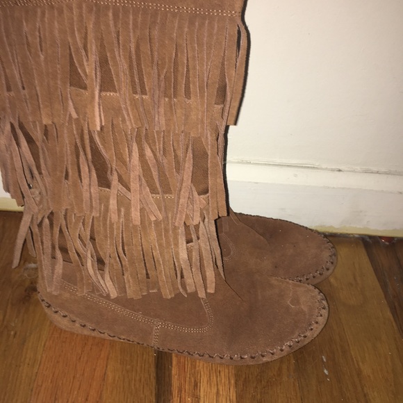 Lauren Conrad Fringe Booties Size 8 - Picture 1 of 4
