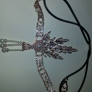 Rose Gold flapper head dress