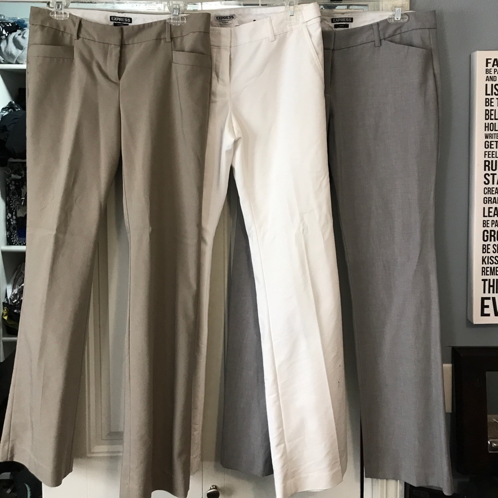 Three pairs Express bootcut dress pants!