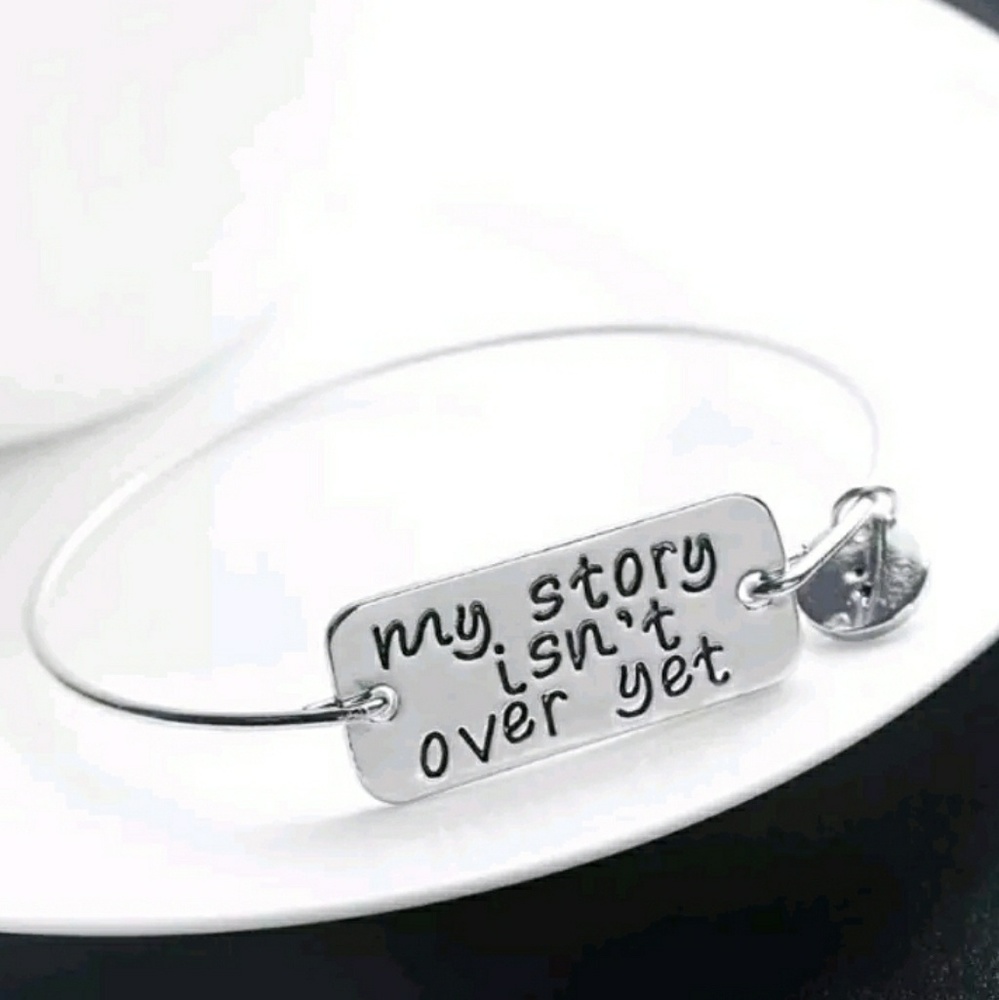 💰5/$20 My story isn't over yet semicolon bangle - Picture 2 of 6