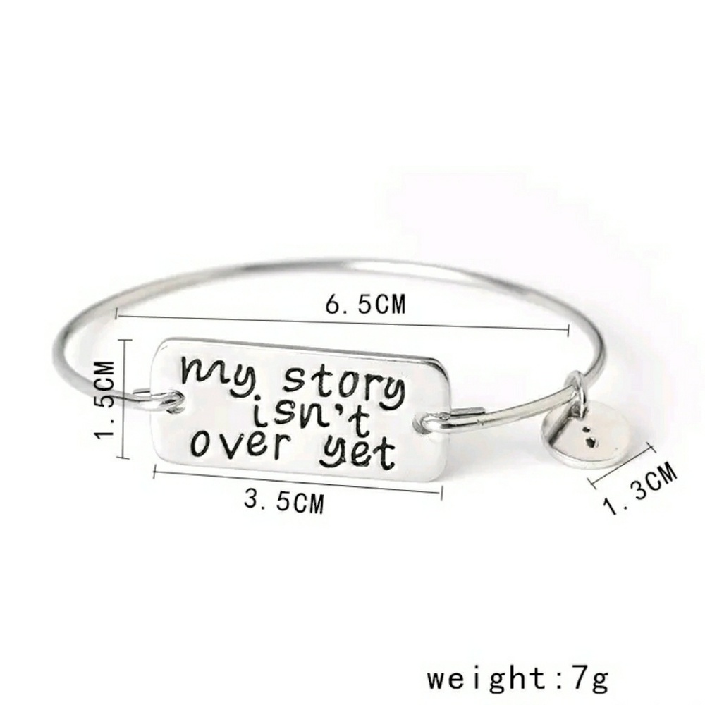 💰5/$20 My story isn't over yet semicolon bangle - Picture 3 of 6